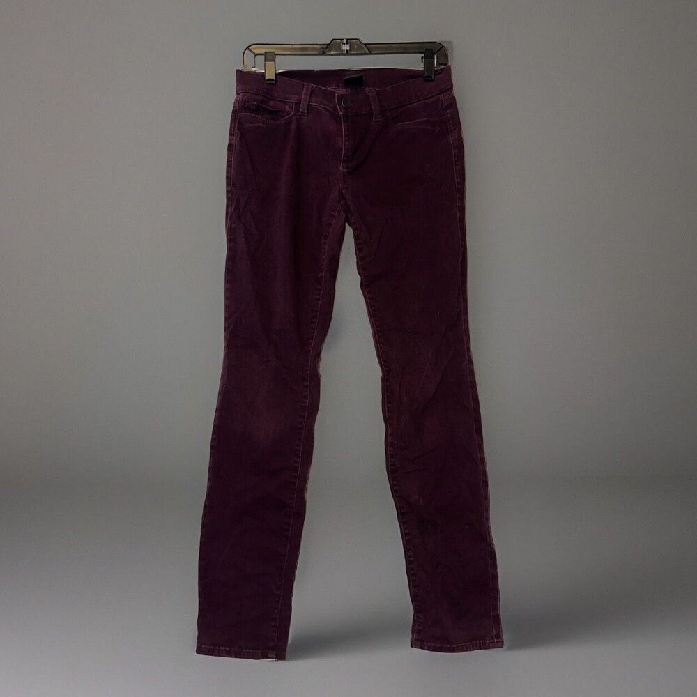 Ann Taylor Womens 2  Modern Skinny Stretch Burgundy Denim Jeans